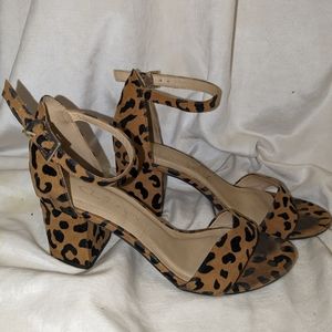 Cheetah Print Chunky Heels